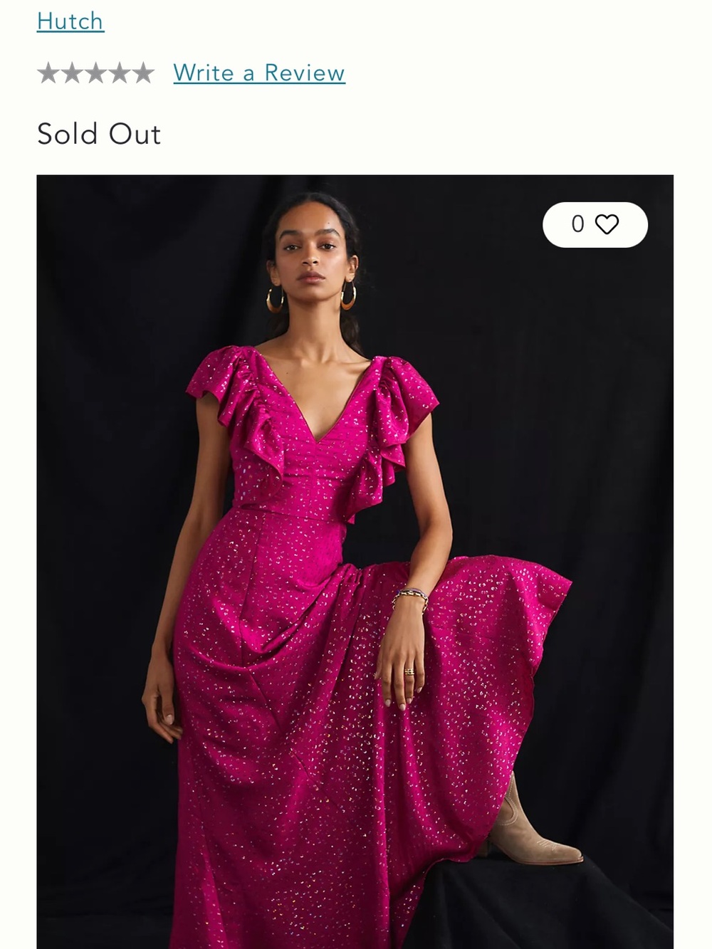 Ruffled Open Back Maxi Dress